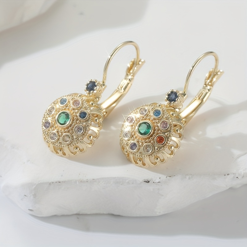 Women's Luxurious Bohemian Floral Design Multi-Colored Earrings