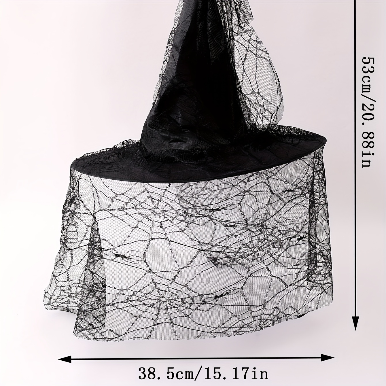 1pc womens mesh lace witch hat black witch costume accessory  display picture 2