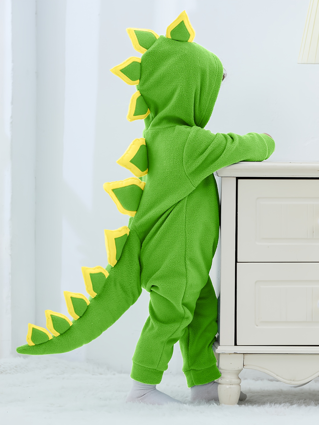 exclusive Infant Baby Spring/Autumn Dinosaur Hooded Romper with 3D Tail Design, Suitable for Daily Wear and Photo Shoots 14 Infant Baby Spring/Autumn Dinosaur Hooded Romper with 3D Tail Design, Suitable for Daily Wear and Photo Shoots