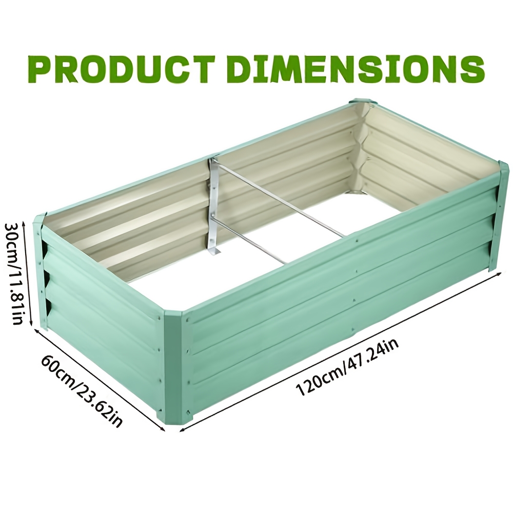 Image of Metal Garden Planting Bed, Outdoor Vegetable Growing Box, Suitable For Garden Herbs, Flowers, Fruits, And Vegetables. Extra-large, Planting Box Set, Colors.