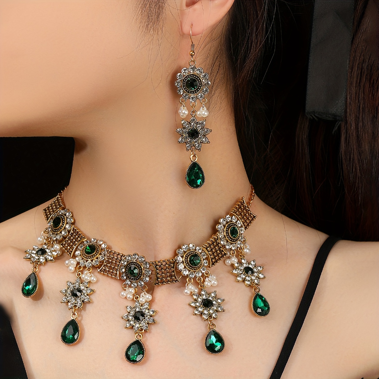 Vintage Long Tassel Bells Dangle Gypsy Indian Wedding Jhumka - Foto 12