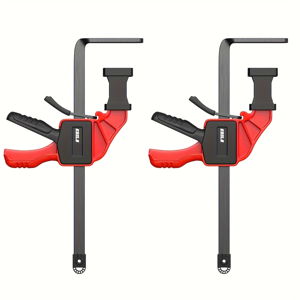 E-shop 2 Stück Verbesserte Schnellverschluss F-Clip | Metall Schneidbahn Klemm Schienen Clip Druckplatte, Tischloch Tischclip für Führungsschiene, Kein