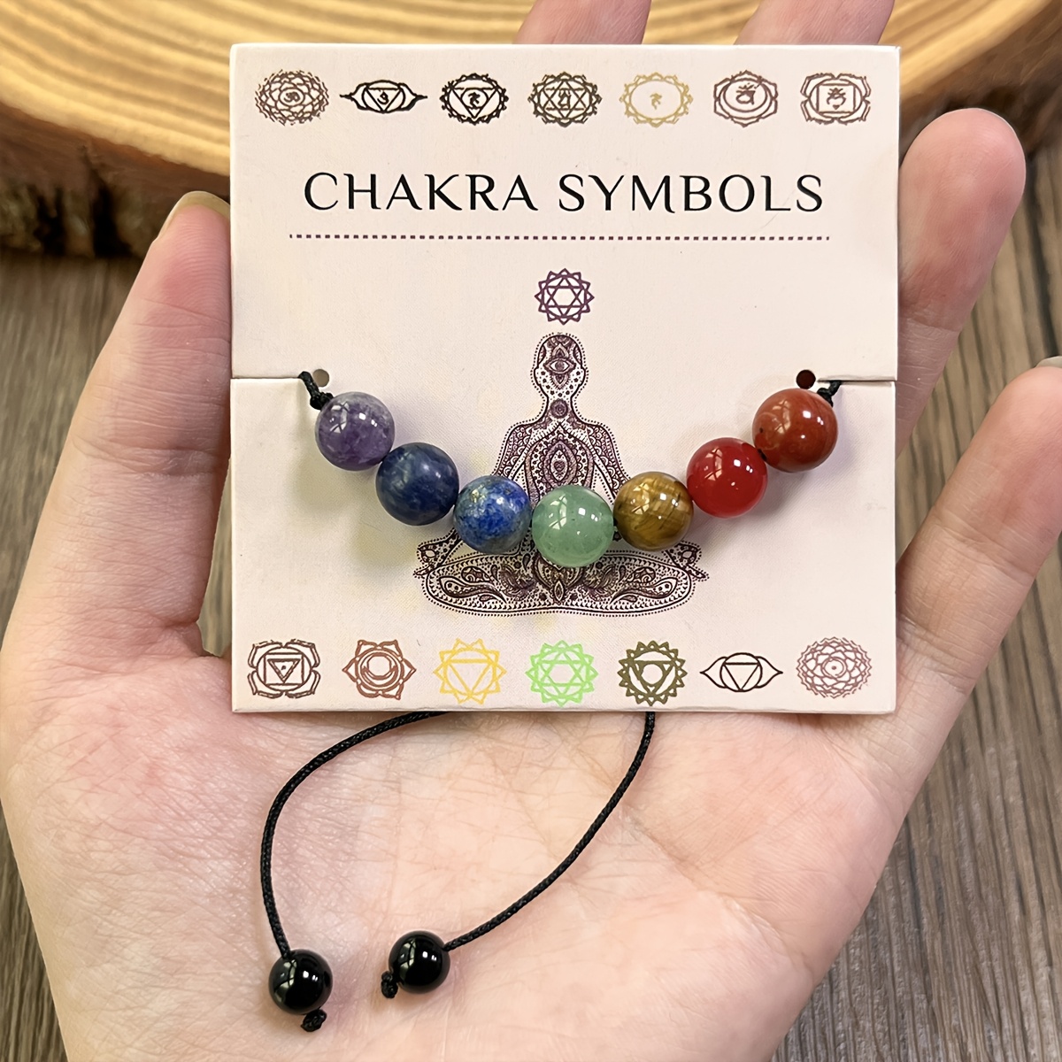 3pc Natural Stone Chakra Bracelet Set, Handmade Meditation Gift