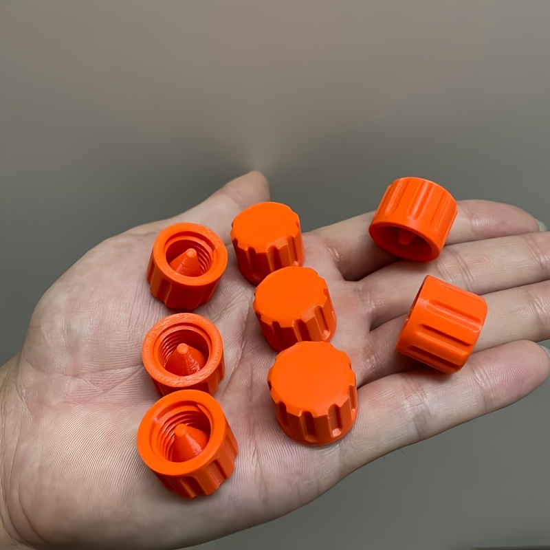 TEMU 8pcs Bouchons de calibre standard polyédriques anti-gelification, étanches et gaspillage, bouchons réutilisables avec étanchéité filetée, pour