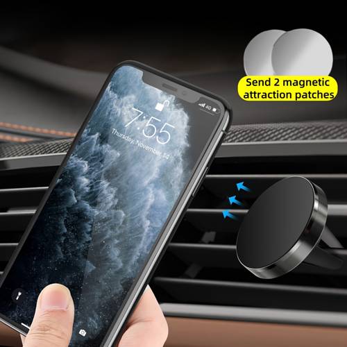 use this universal circular magnetic car phone holder to mount your phone in any position