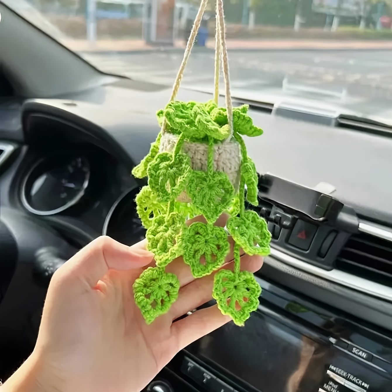 

Crochet Potted Car Hanging - Decor For & Clothes