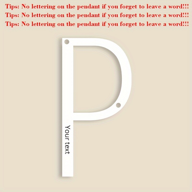 Women's A-Z 26 Sideways Initial Necklace, Custom Large Letter Pendant
