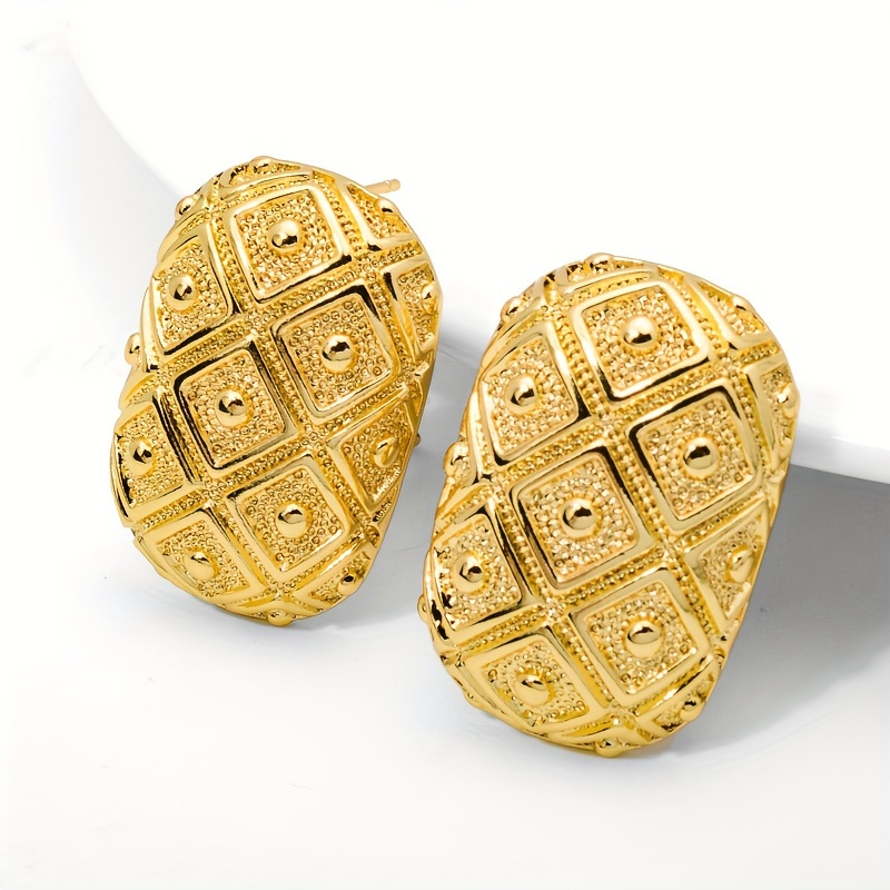 Men's Square Knot Pendant Necklace & Earrings Set