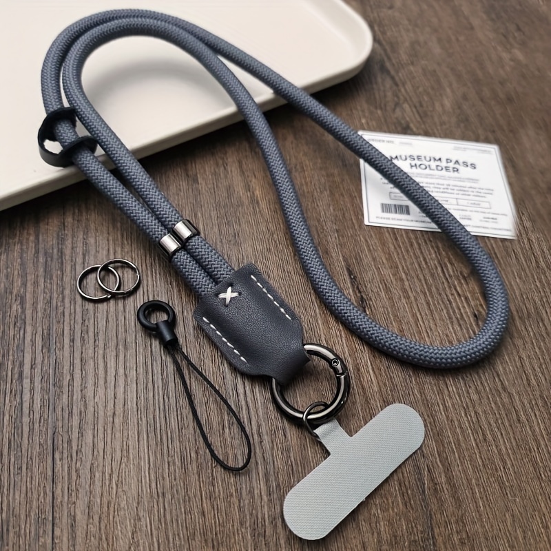 Neck Hanging Mobile Phone Lanyard Men And Women Ins Long Back Rope Thick Braided Strap Outdoor Climbing Lanyard