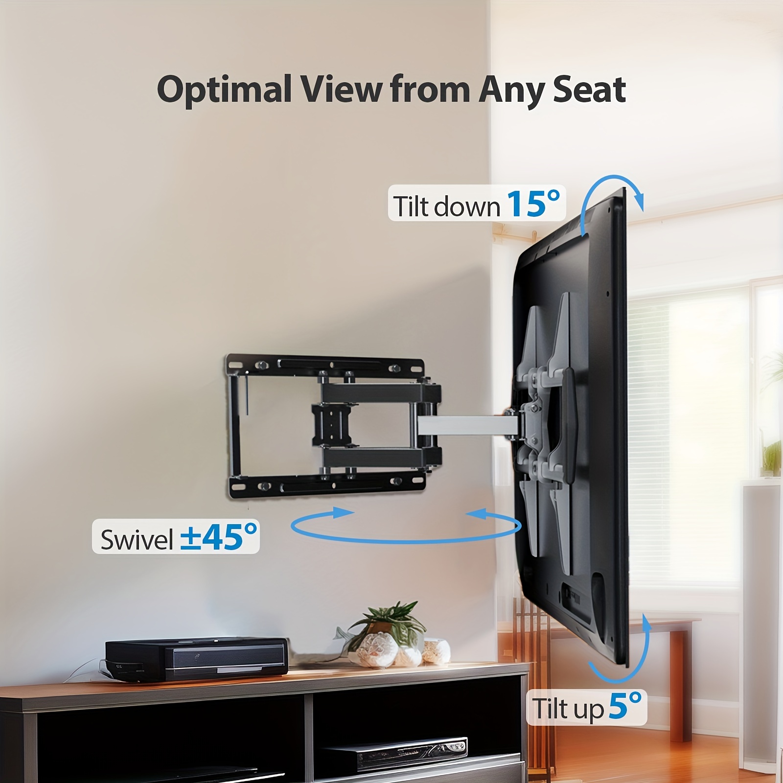 

600x400 Six-arm Tv For 37-75- Tvs Articulating , , And Features 600x400mm Lbs.