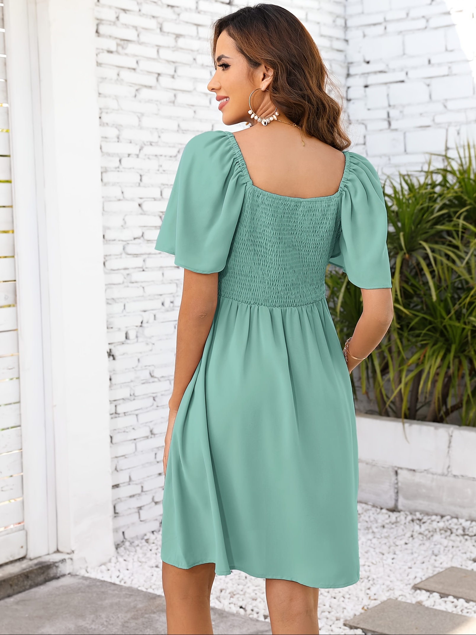 maternity dresses baby shower womens knotted v neck knee - Temu