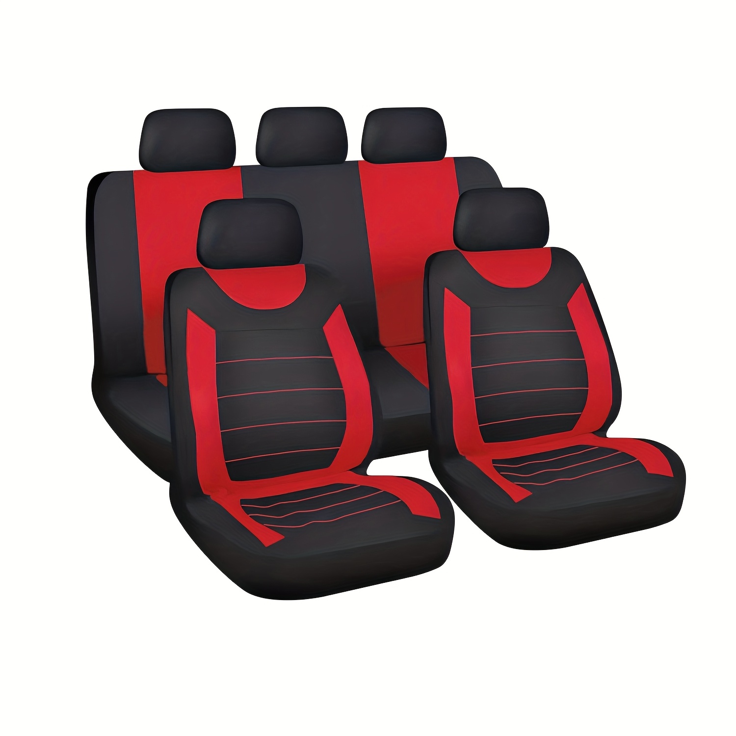 TEMU Juego Completo de Fundas para Asientos de Coche, Tela de Malla de Poliéster para 5 Asientos, Protectores de Asientos Interiores de Coche para