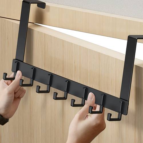 multi hook no drill door back hanger bathroom kitchen bedroom multi use storage rack easy wall mounted hook towel coat hanging rack home decor