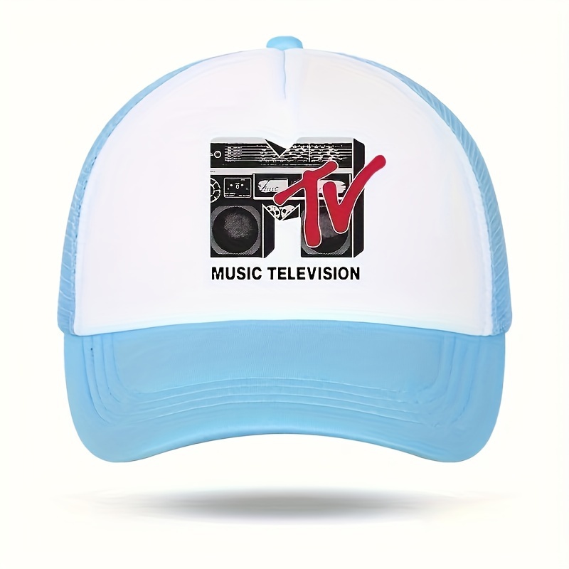 

Printed Tv Mtv Outdoor Baseball Cap Mesh Hat Neutral Truck Hat Breathable Adjustable Golf Sun Hat Ladies' Summer Fashion Curved Edge Sun Hat Men's Y2k Couple Sun Hat