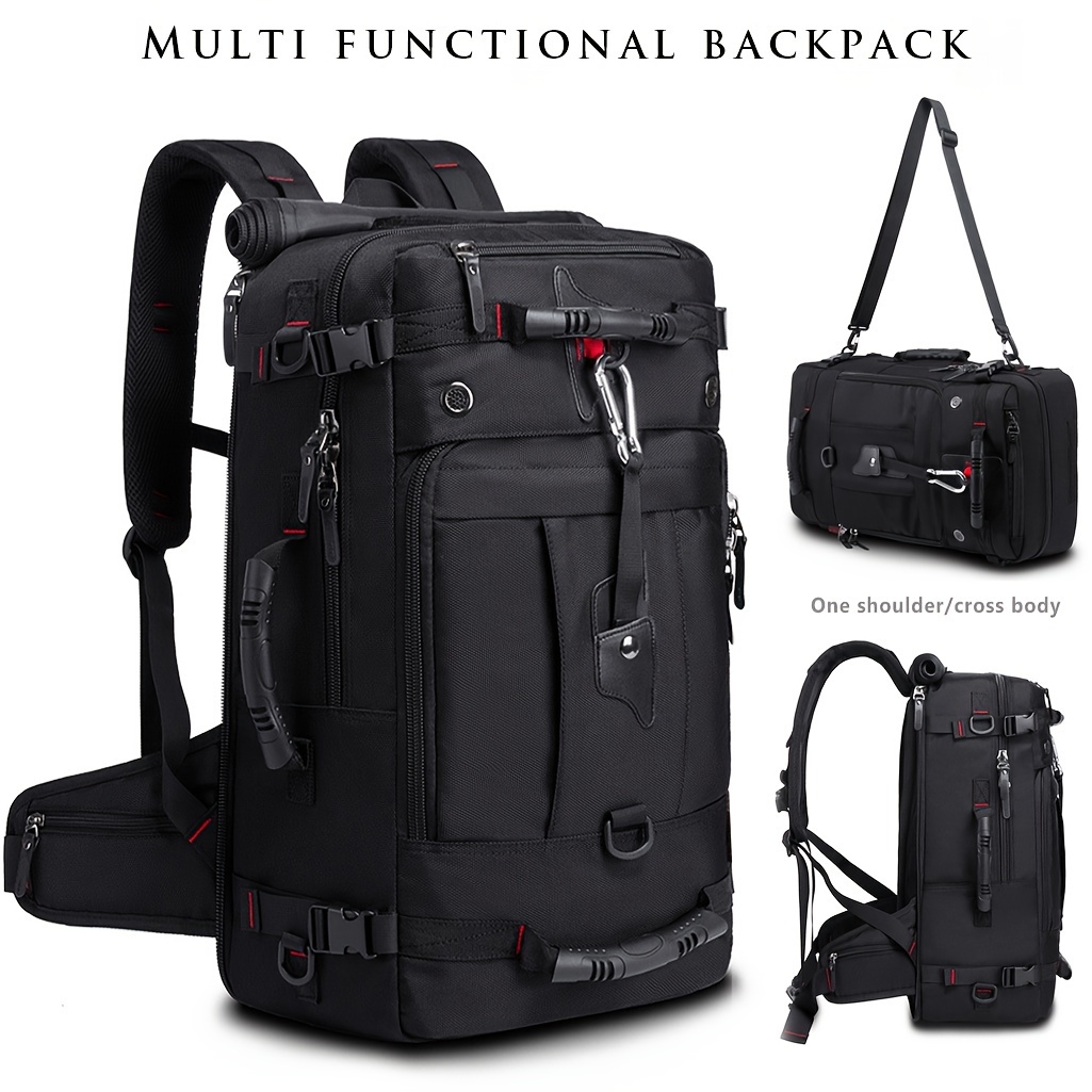 

Travel Backpack For Men, Multi Functional Carry On Backpack, Hiking Backpack Waterproof Outdoor Sports Rucksack Casual , 15.6-inch Laptop Bag