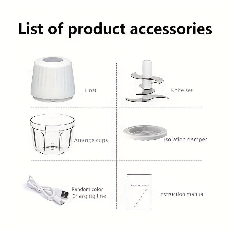 mini kitchen garlic press and chopper electric garlic mincer usb rechargeable crusher Product details 0