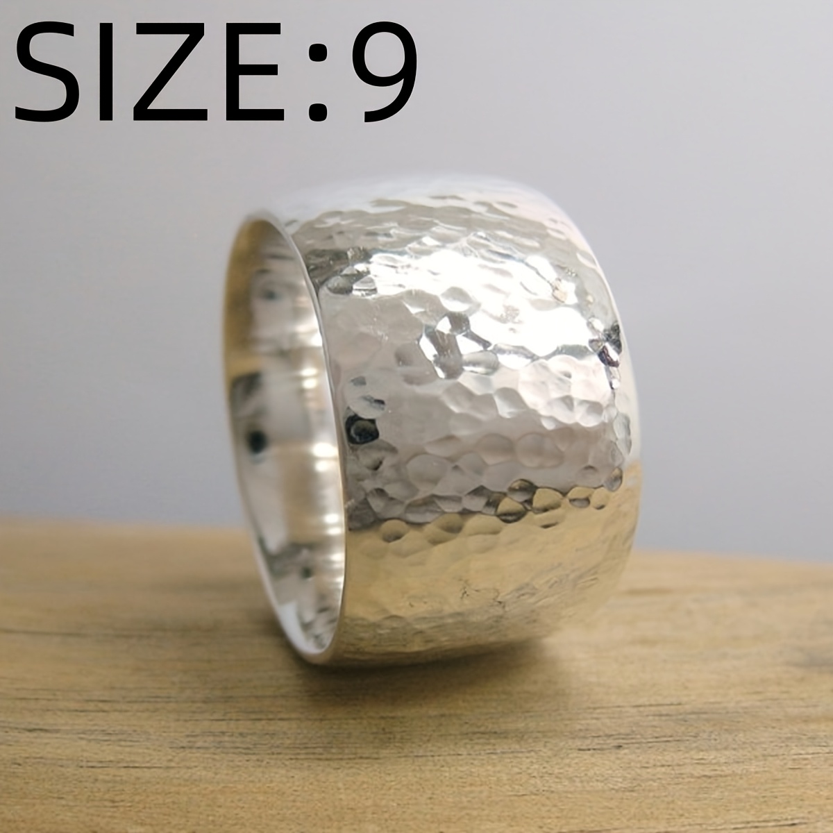 Unisex Minimalist Vintage Hammered Texture Copper Ring — Everyday Wear