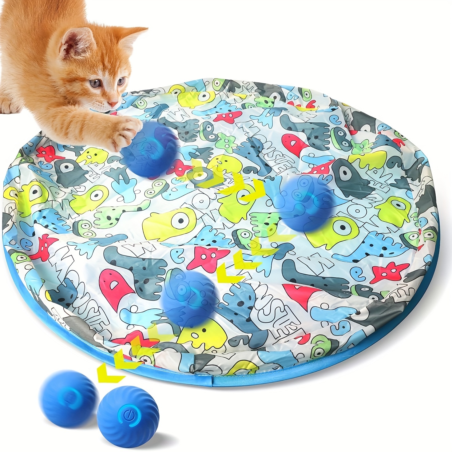 

Interactive Cat , Interactive And Cat Toy, In Mat, Rechargeable Interactive Cat Toy -and- Fun Catching