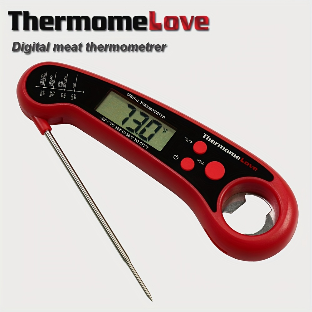 1pc Quick Temperature Measuring Kitchen Thermometer A Battery