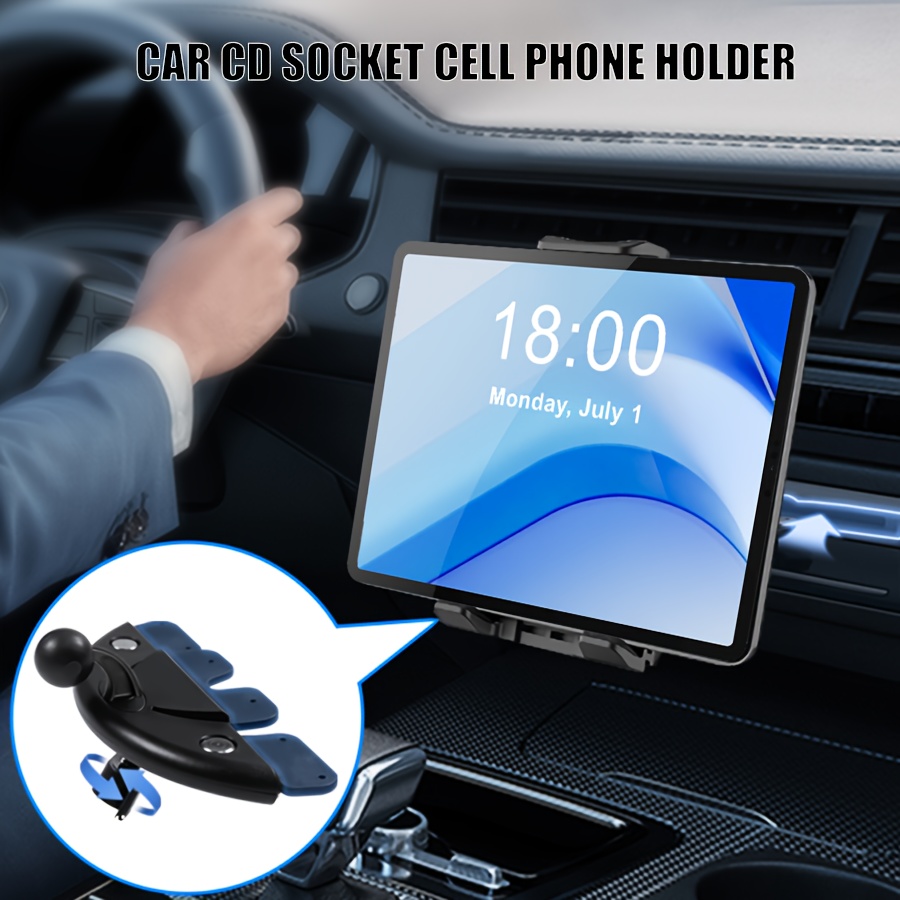 

Car Cd Port Phone Tablet Holder 2 In 1 Fits 6-11 Inch Phones And Tablets