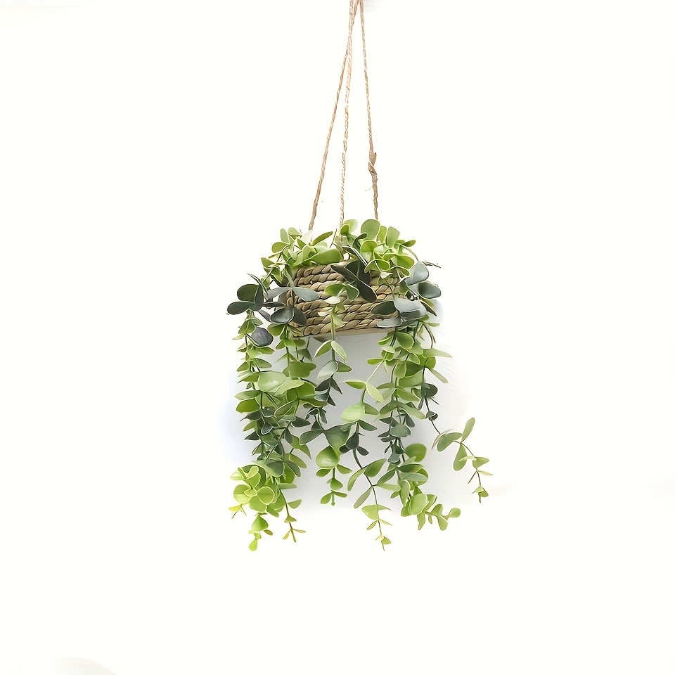 1p-pcs Hot-selling Creative Green Plant Wall Hanging, Wall Decor, Artificial Plastic Simulation Hanging Basket, Vertical Hanging Planter