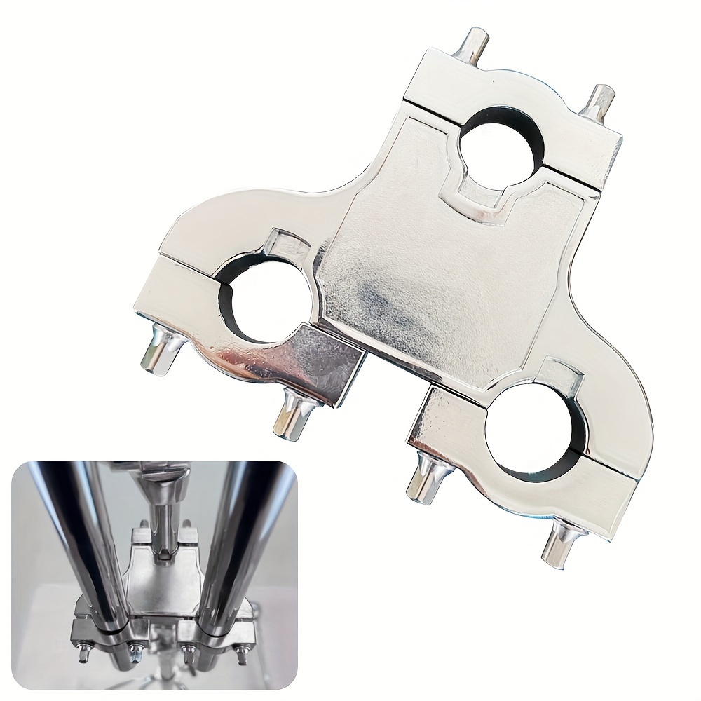 

Drum Clamp For Cymbal Double Tom Drum Stand Drum Set Pipe Clamp Three-hole Multi Clamp