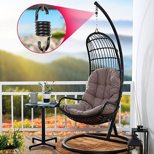 4pcs patio lawn garden set hammock chairs with stands and accessories