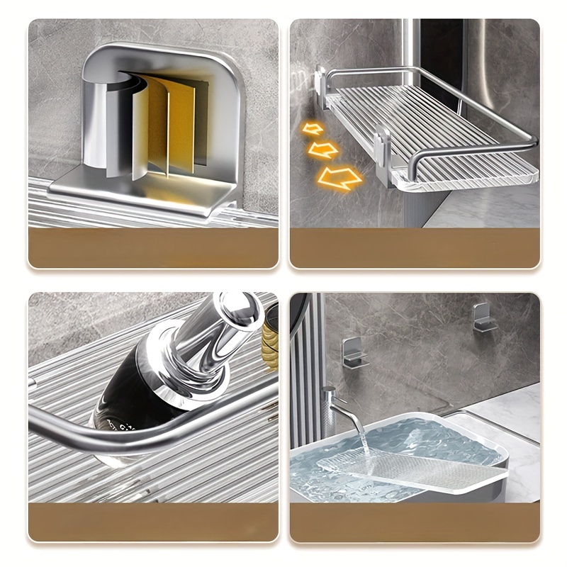 Acrylic Storage Rack Bathroom Wall Mounted Float Shelf Make - Temu ...