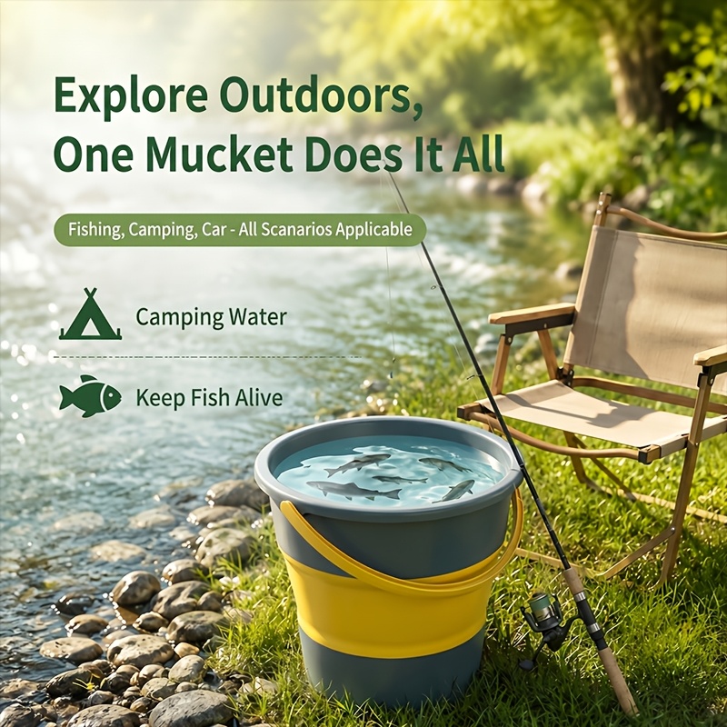Foldable Portable Water Bucket for Camping & Travel