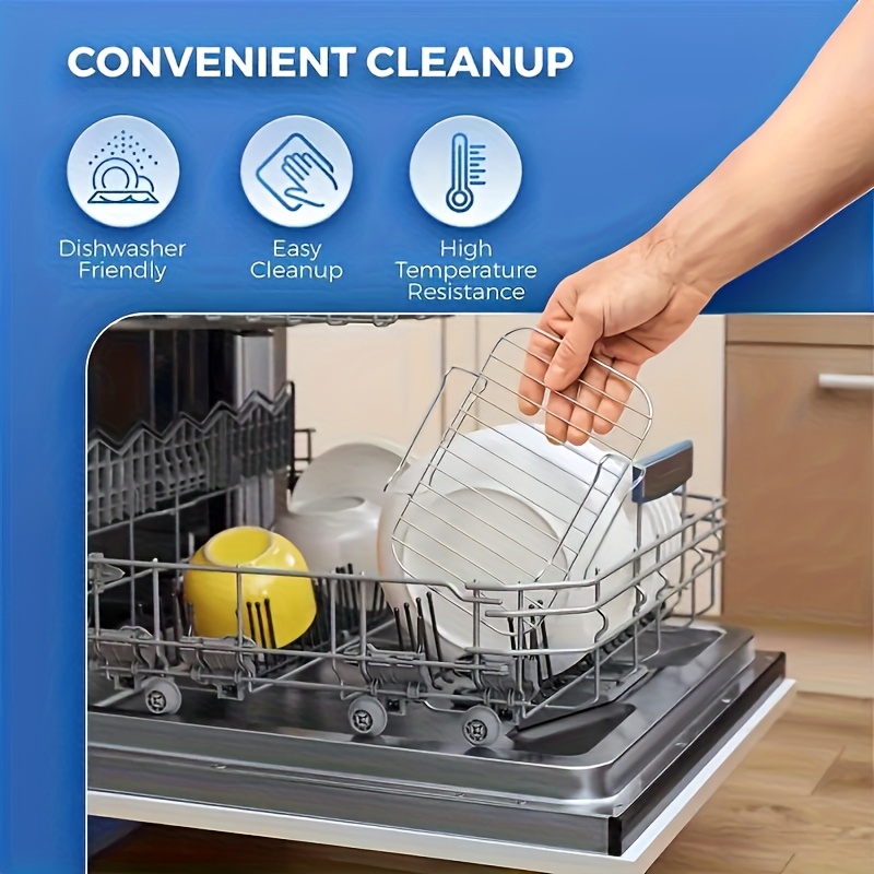6pcs Dual Basket Air Fryer Accessories for Ninja DZ201 Foodi & Other 8QT-10QT 2-Basket DualZone Air Fryers, Come with Air Fryer Rack Set-2 Air Fryer Racks and 4 Skewers Set