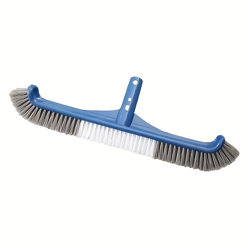 Image of Pool Brush, Nylon Bristles Curved Pool Brush Head With Ez Clip, Used For Pool Walls, Floors, Step Corners, Tile Brushes, Used For Cleaning Pools, Spas, Bathrooms
