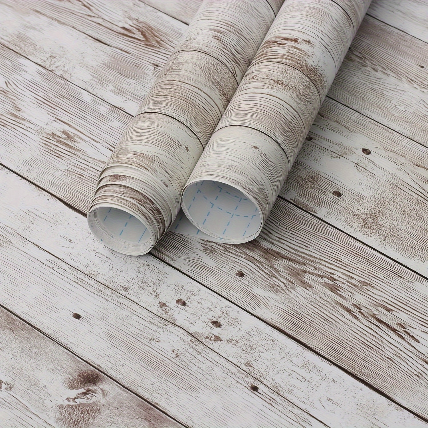 Image of 1 Roll Of Removable Vintage Wood Board Wallpaper Self-adhesive Decorative Wall Coverings Cabinet Contact Paper Vinyl Film Rolls Veneer & Paste Wallpaper Wood Wallpaper Veneer & Paste Wallpaper