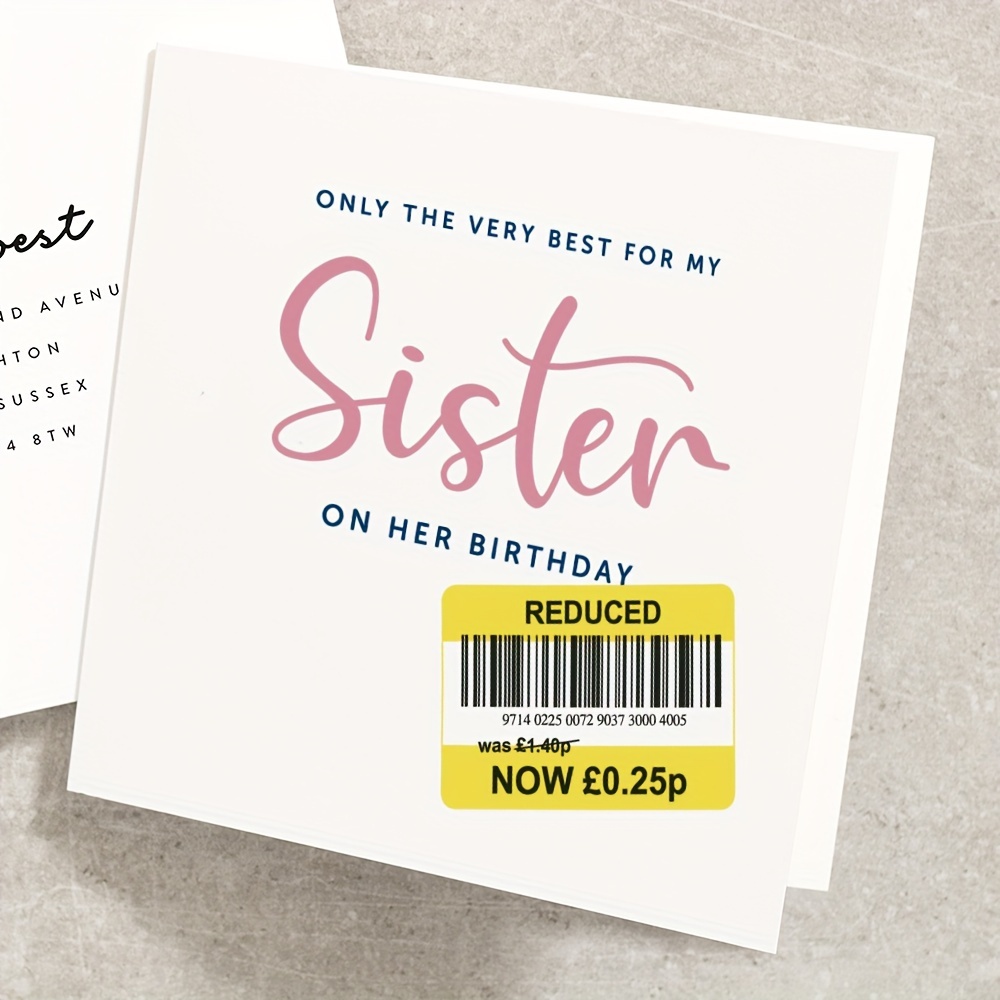 Lustige Geburtstagskarte Für Schwester - Premium Papier Mit Umschlag, 14x21,6 Cm, Personalisierbar