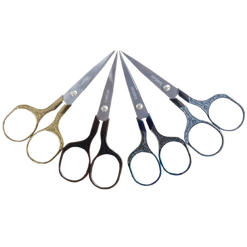 E-shop 4-teiliges Vintage Edelstahl Stick- und Nähsschere Set - Präzisionshandwerk, Stoff- und Fadenscheren mit filigranen Griffen - für - und