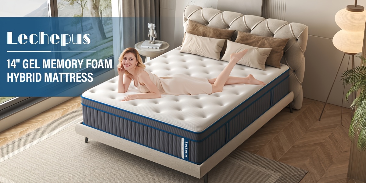 14 inch cooling gel memory foam and 7 zone pocket springs   mattress medium plush mattress in box mattress for cooler night fiberglass free Product details 0
