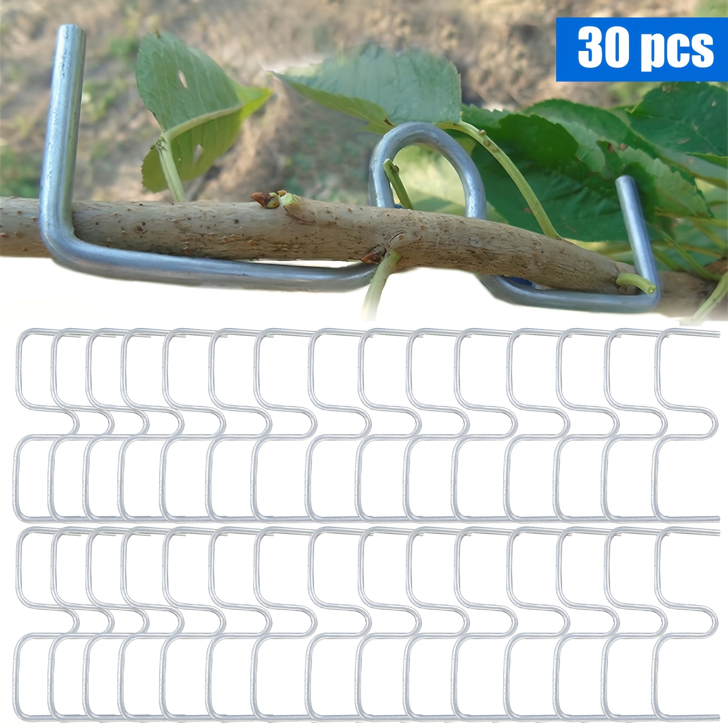 

30-pack Fruit Tree Branch Support Tool, Metal Branch Puller And Tying Machine, For Branch Angle Adjustment, Stereotyped Branch Bending Tool For Growth And