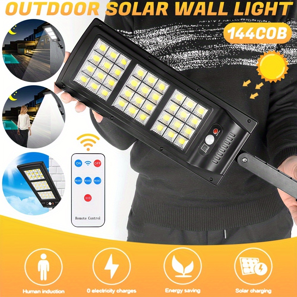 

Solar Street Lights Outdoor -solar Lights Outdoor Dusk To Dawn, Solar Flood Lights With Remote Control, Led Solar Lights For Outside, Parking Lot