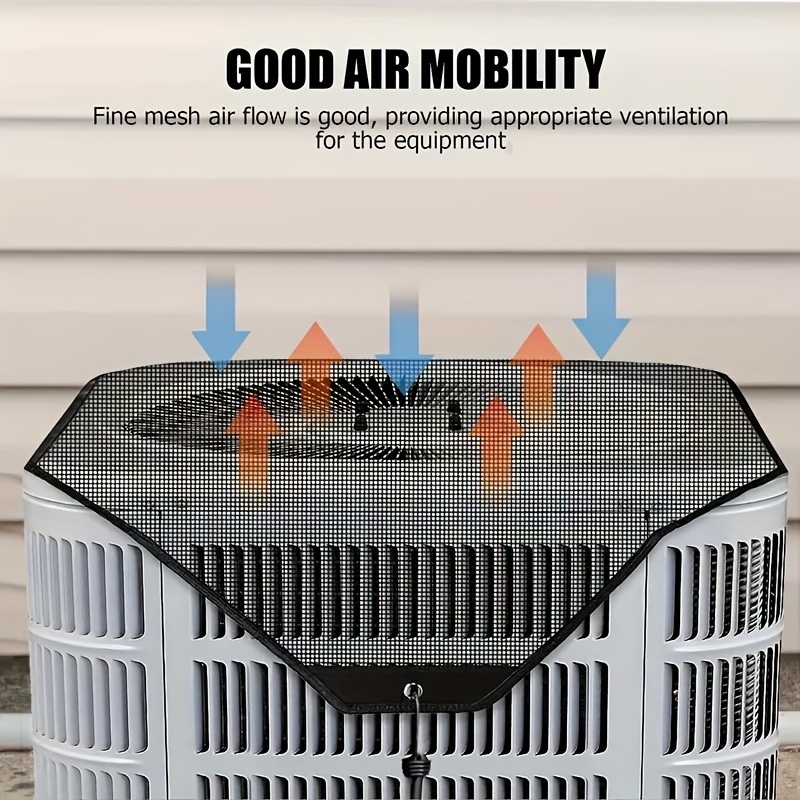 1pc outdoor air conditioner cover waterproof pvc mesh with windproof design dust and cold air protection no electricity needed ventilation equipment cover details 0