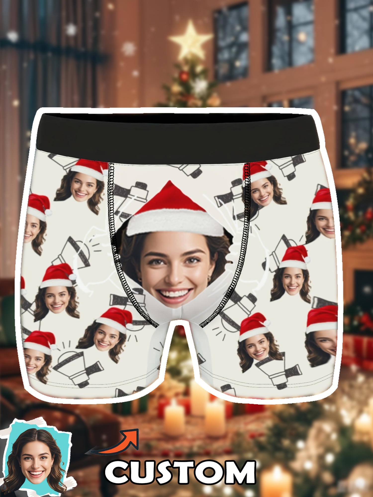 Produktbild von Boxershorts Herren Weihnachten Weihnachtsunterwäsche: Boxershorts Für Weihnachten Unterhose Personalisiert
