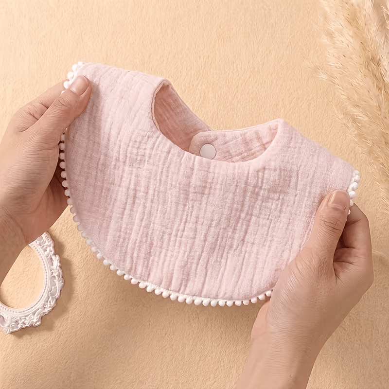 8pcs Baby Big Bow Stretch Headband & Matching Bib Set