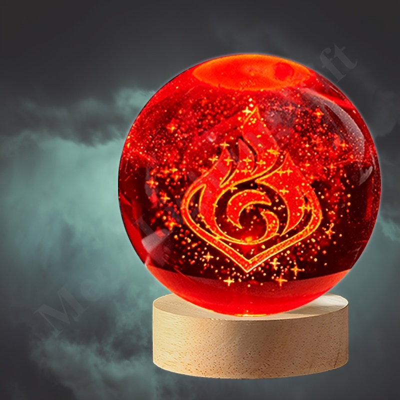 Image of Loushiperscto Fire Element Marionette/ Puppet Figurine - Decorative Crystal Ball Light Suitable For Christmas, Valentine', Mother' Day, Weddings & Birthdays - Elegant Tabletop Decor Gift For,, &