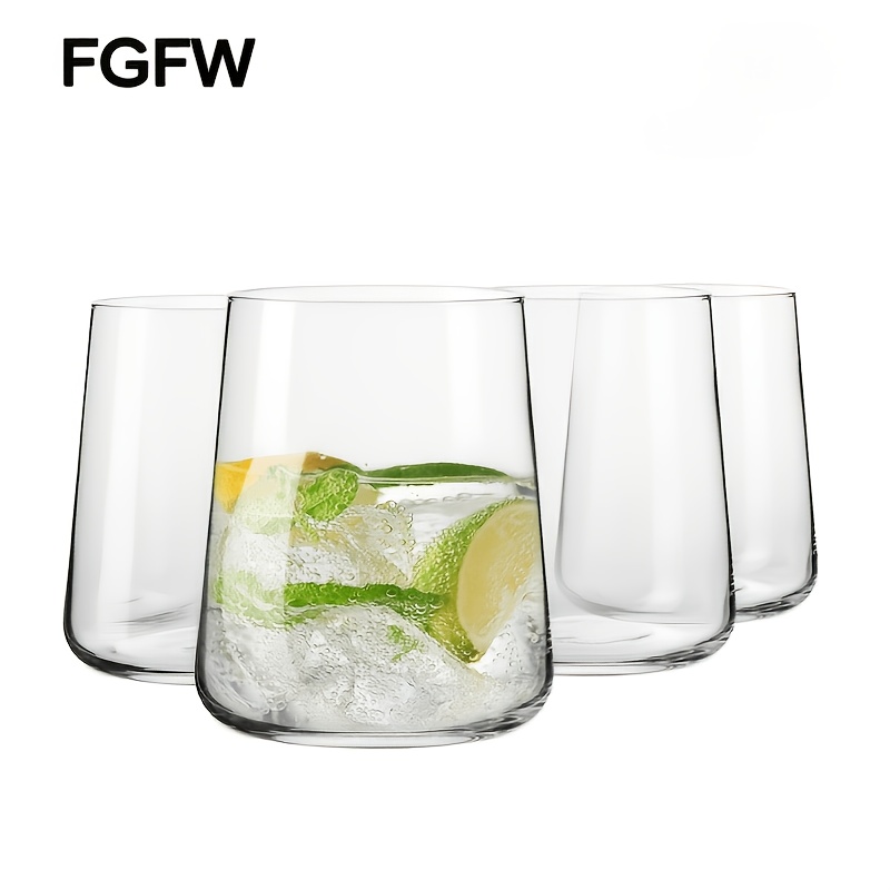 TEMU Juego de vasos de vidrio de borosilicato de 4 piezas/8 piezas/12 piezas, vaso resistente al , vaso para leche, vaso para té de frutas, vaso para