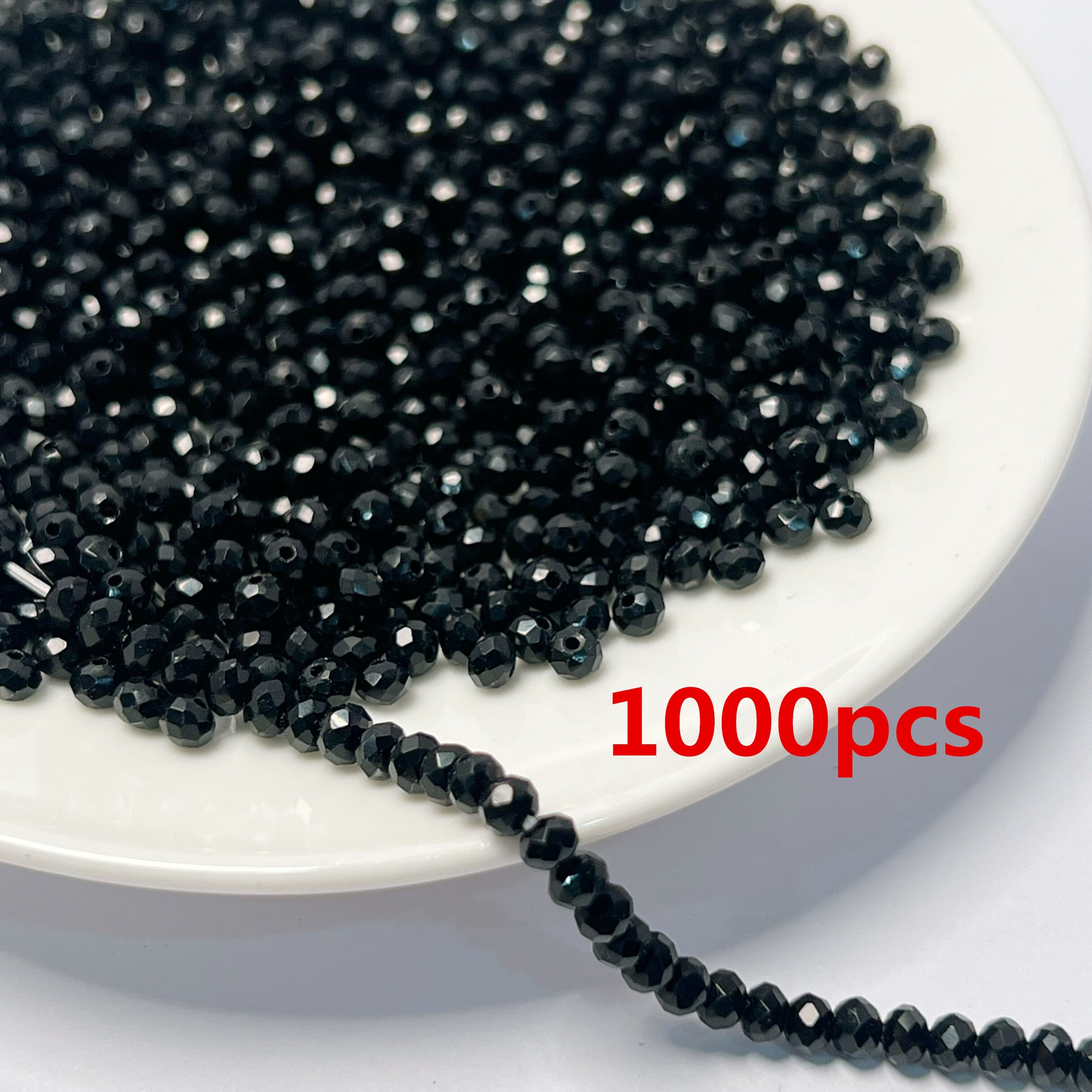Image of 1000/3000/5000pcs 3mm Crystal Glass Loose Spacer Beads For Jewelry Making