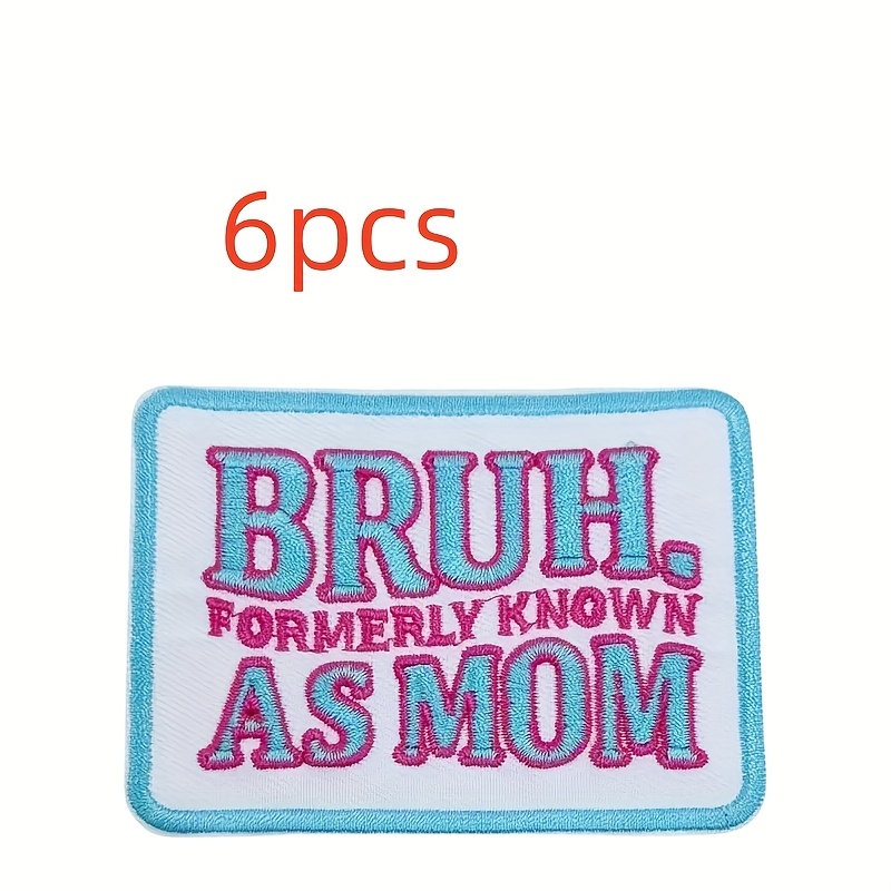 TEMU 6pcs Set 'i Am Of Them!' High-quality Embroidered Iron-on Patches - Red, White, And Blue , Suitable For Ironing And Sewing, Ideal For ,