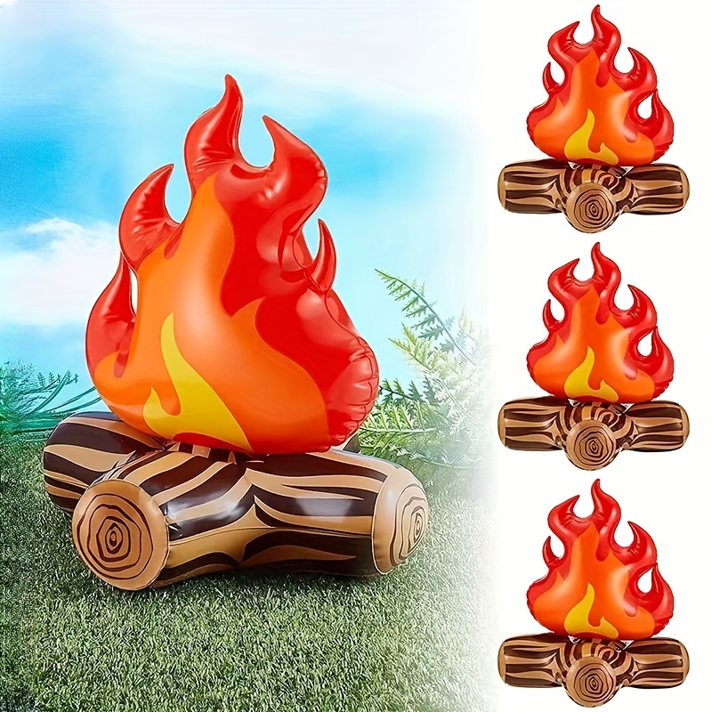 

1pc, Inflatable Flame, Camping Party Scene Decoration Indoor And Outdoor Game Props, Artificial Flame Bonfire For Indoor And Outdoor Scene Setting Easter Gift