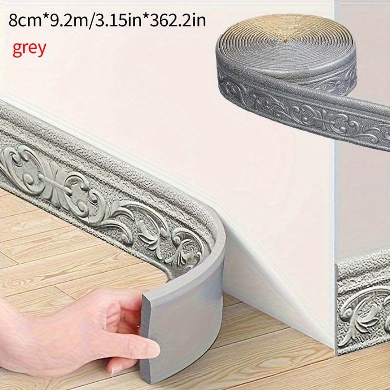 E-shop 3D dreidimensionaler, selbstklebender, verdickter, wasserdichter Taillenansatz-Sticker, 9,2M Linie, Türumrandung, Hintergrund, Wand-Rahmen,