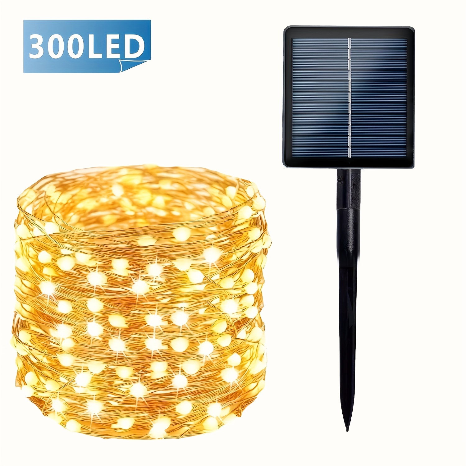 1 Pack Solar String Lights Outdoor, Ipx4 Copper Wire 8 Fairy Lights For Tree Garden Xmas Party Wedding (warm White/colorful/white)