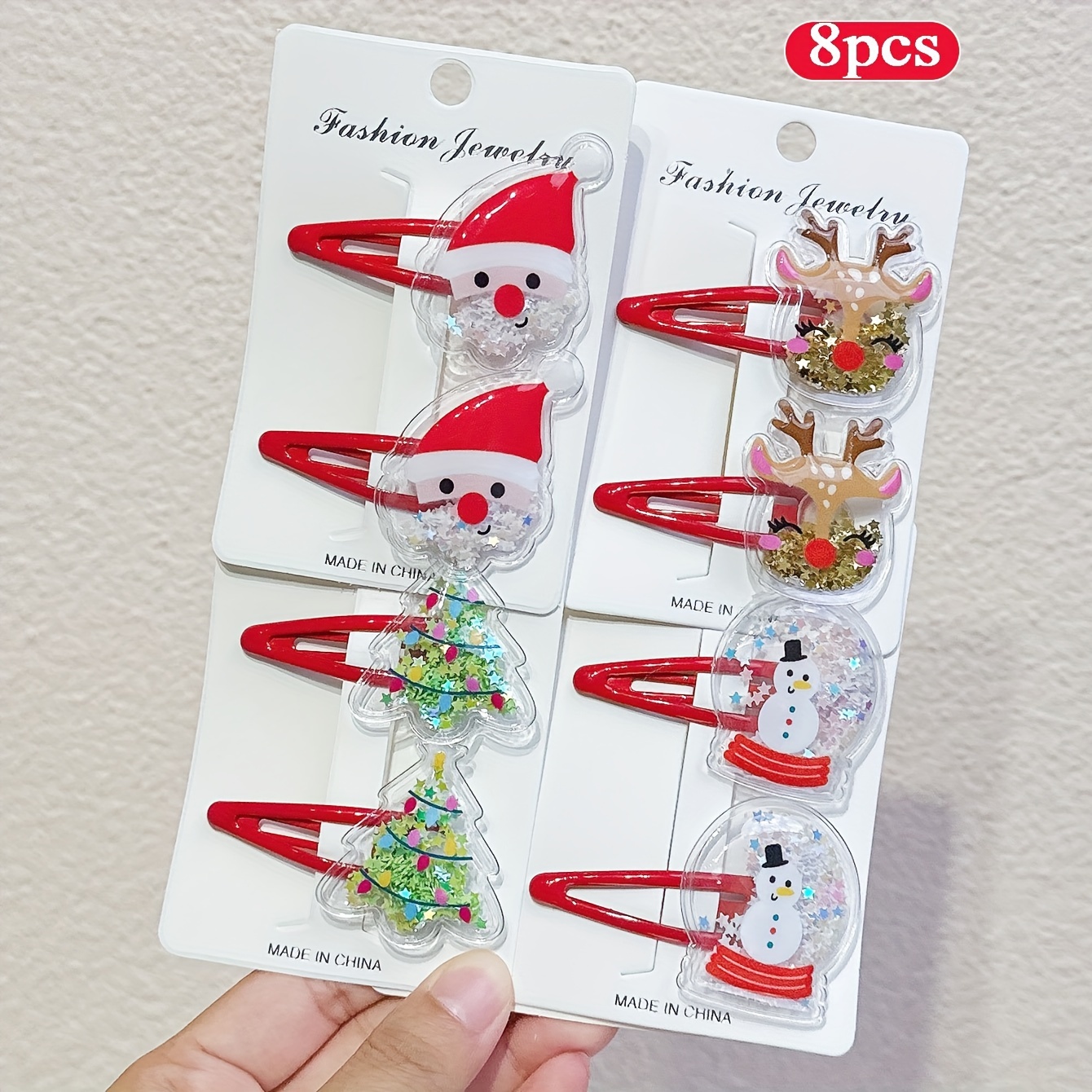 

8pcs Christmas Hair Clips Girl Hair Clips Cute Hair Accessories