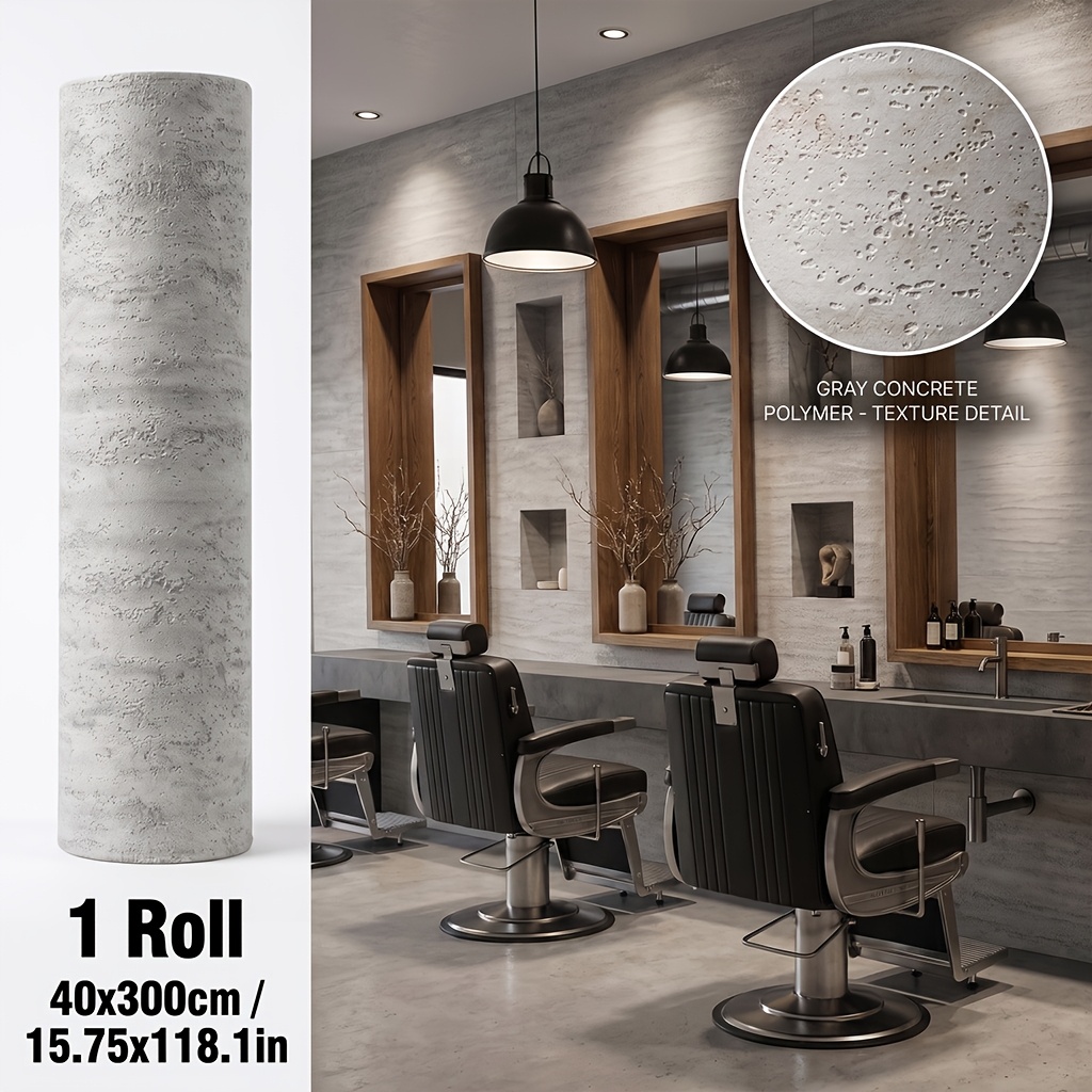 TEMU Panneau mural auto-adhésif 3D ciment, panneau mural épaissi en porcelaine flexible et pliable, avec adhésif au dos à film aluminium pré-appliqué