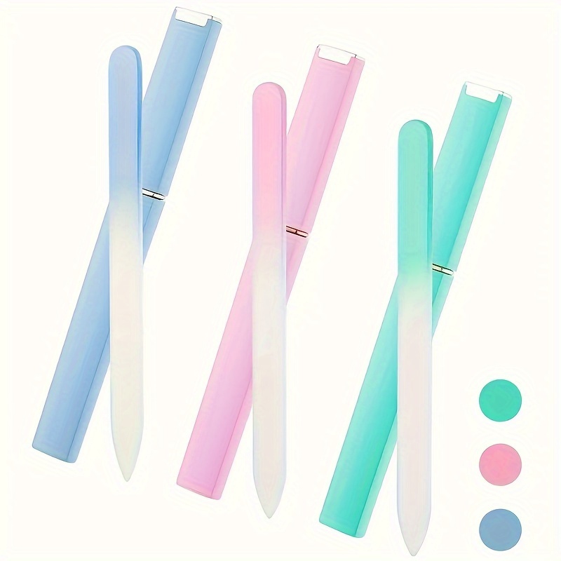 

Portable File, Glass Nail File With /180 Grit, Glass Nail File With Case.